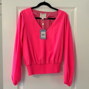 Sail to sable neon pink blouse